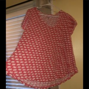 Coral/white crab 🦀 Tee XXL Womens  Crown & Ivy